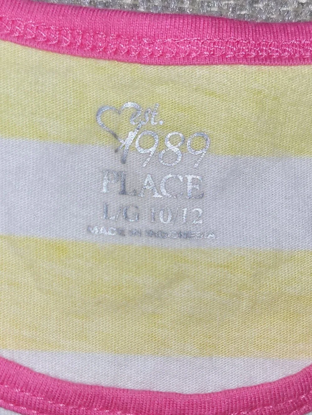 The Children's Place Size Large Bright Stripes Asymmetrical Tank Top